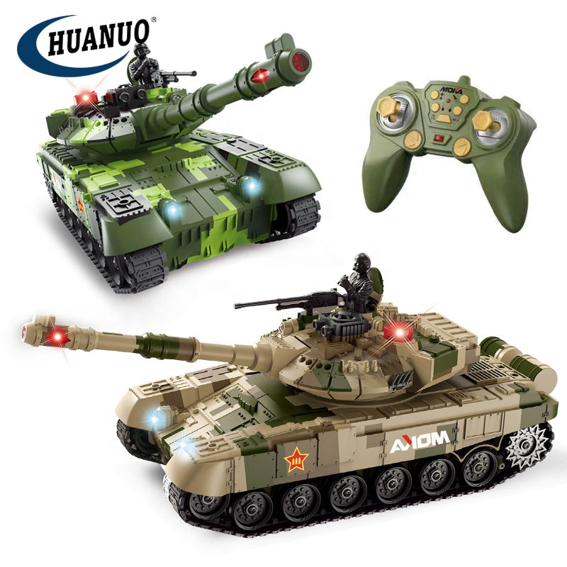 RC Battle Tank — 1:18 Infrared Shooting with Sound & Lights