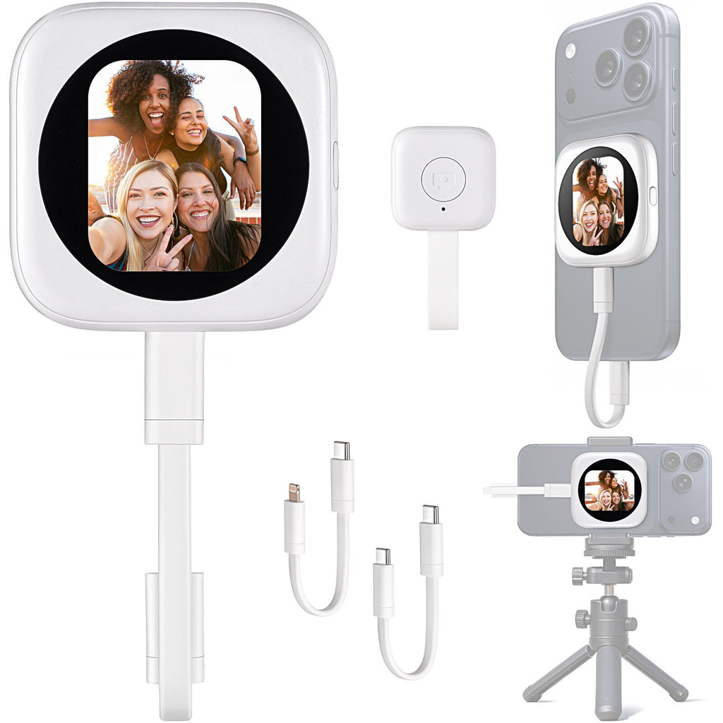 Magnetic Mobile Screen Mirroring Device - HD Ultra-Thin Wireless Selfie Display for iOS - Wholesale & Bulk Supplier | QDD